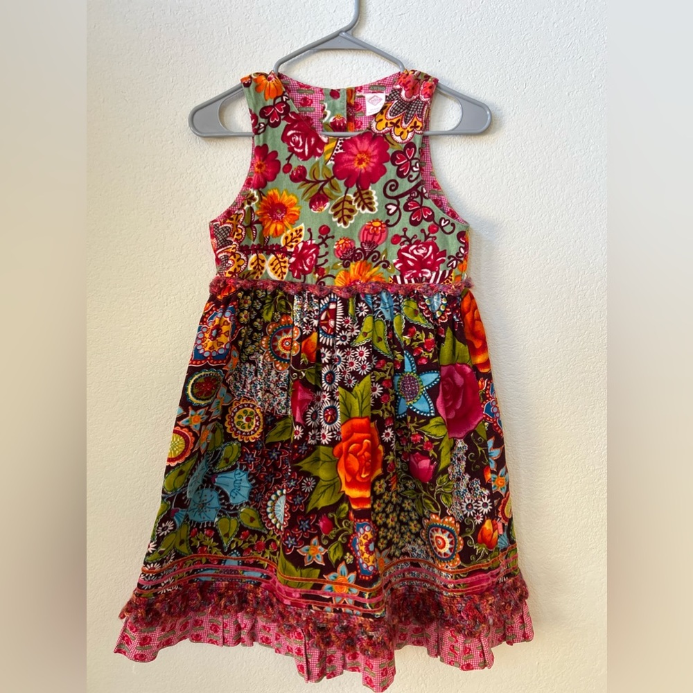 Floral corduroy dress